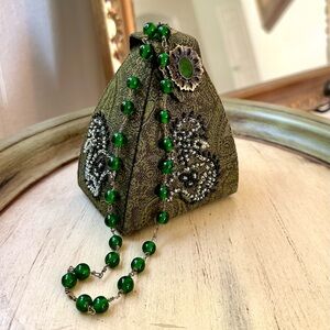 Rare Vintage Green Hand Bag Purse
